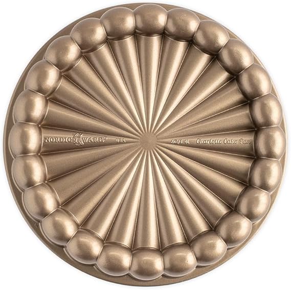 Nordic Ware 83577 Charlotte cake mold, one size, gold color.