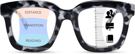 Progressive Multifocal Reading Glasses for Women, Oversized