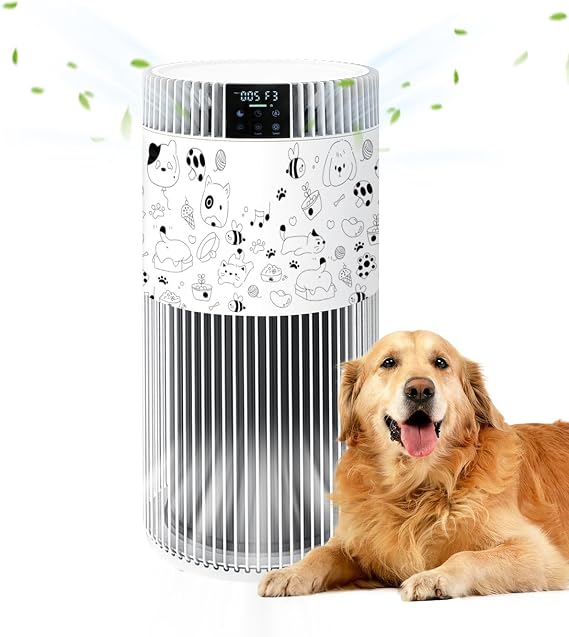 VENTISOL Air Purifiers for Home Large Room Pets Up to 1200 Sq.Ft, True H13 Air Purifier Cleaner with 360 Air Inlet, Large Air Purifier for Bedroom, PM2.5 Air Quality Sensor, Wildfire Smoke Pet Dust