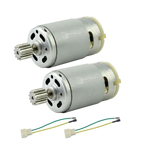 CHANCS 2PCS RS390 Electric Motor DC 12V 18000RPM 12 Gear Teeth Motor for Toy Car Accessory Three-Wheeled Motorcycle Stroller with Replace RS-380