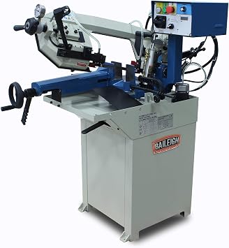 Baileigh 6.69" Variable-Speed Mitering Horizontal Bandsaw, 1 HP, 110V 1Ph Model BS-210M