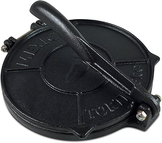 Heavy-Gauge Manual Reastaurant Cast Iron Flour Corn Tortilla Press Maker by Smart Cook