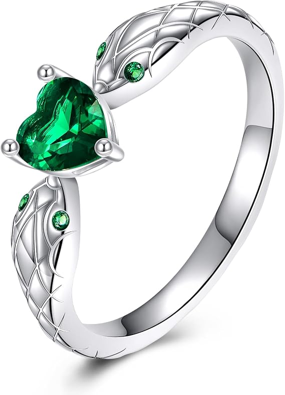 DAYLINLOVE Snake Ring 925 Sterling Silver Double Head Snake Ring Snake Jewelry Gift for Women Snake Lovers