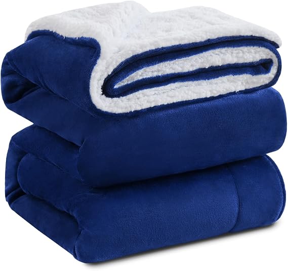KAWAHOME Sherpa Fleece King Size Blanket for Bed, Extra Warm Heavy Thick