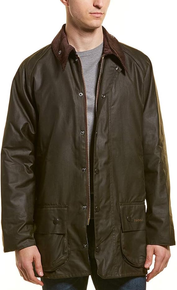 Barbour Mens Classic Beaufort Wax Jacket, 44, Green
