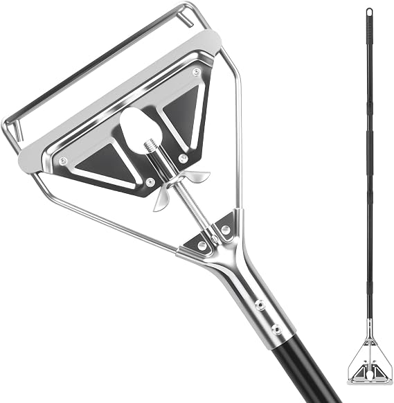 KeFanta 60" Metal Mop Handle Commercial Heavy Duty,Industrial Mop Stick