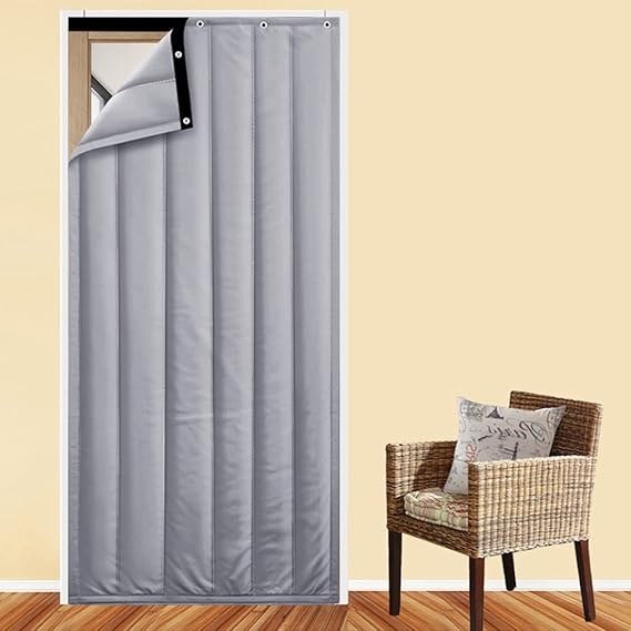 3-in-1 Sound Insulation Curtain,Soundproof Curtains for Doorway,with Noise-Blackout-Thermal Insulation,Windproof Blanket Winter Drapes Room Divider,for Bedroom Partition,Living Room and Shar