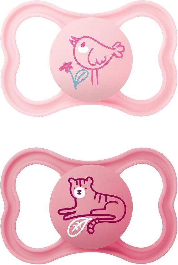 MAM Air Pacifier for Babies +16 Months, Matte Pink, 2 pcs