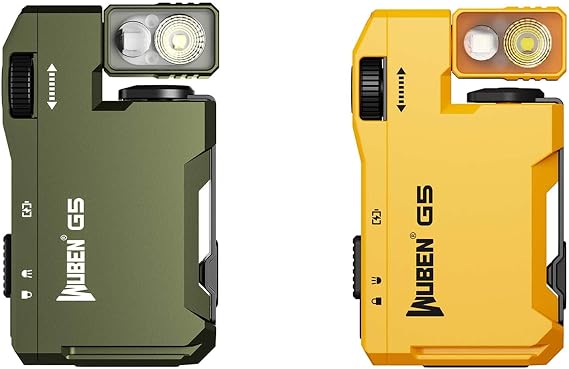 WUBEN G5 Rechargeable EDC Flashlight 400 Lumens Dual Light Sources Green Bundle G5 Rechargeable EDC Flashlight Yellow