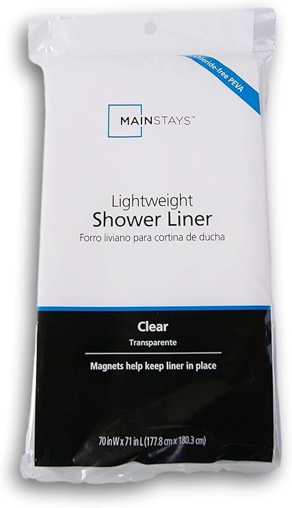 Light Weight PEVA Shower Liner - Clear
