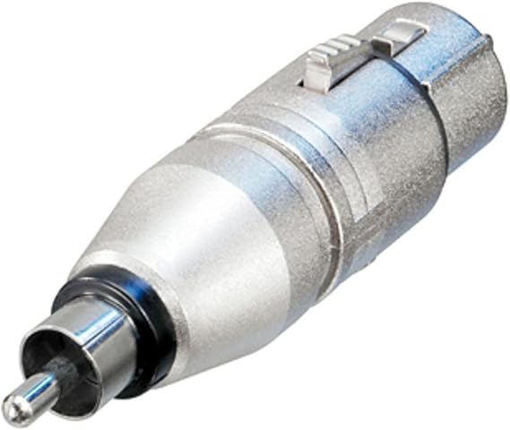Neutrik NA2FPMM RCA XLR Silver Cable Interface/Gender Adapter