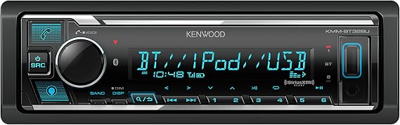 KENWOOD KMM-BT328U Bluetooth Car Stereo with USB Port, AM/FM Radio, MP3 Player, Multi Color LCD, Detachable Face, Built in Amazon Alexa, Compatible with SiriusXM Tuner