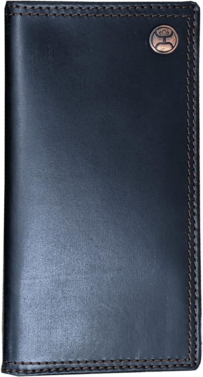 HOOEY Leather Mens Rodeo Wallet Smooth -- Black