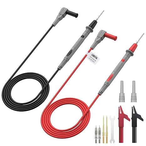 BINTA Multimeter Test Leads Kit for Home DIY, Electrical Test, Car Maintenance, Test Leads Kit with Replaceable Test Probes, Alligator Clips