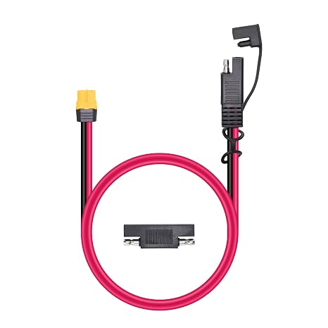 1M SAE to XT60 Connector Adapter, 12AWG Cable, Compatible with Solar Panels, Lipo Battery, Portable Power Station & Solar Generator