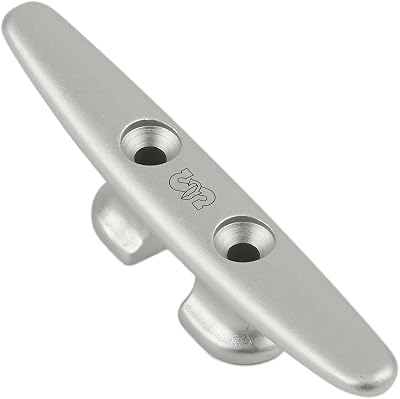 Schaefer Open Base Clear Anodized Forged Aluminum Cleat fits Up to 38-Inch Line, 4-Inch102mm