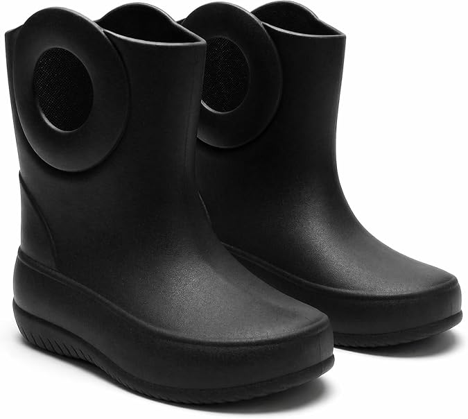 OKABASHI Kid's Kendall Rain Boot | Waterproof Design | Machine Washable | Easy-On Handles | Latex Free | Sustainably Made in the USA