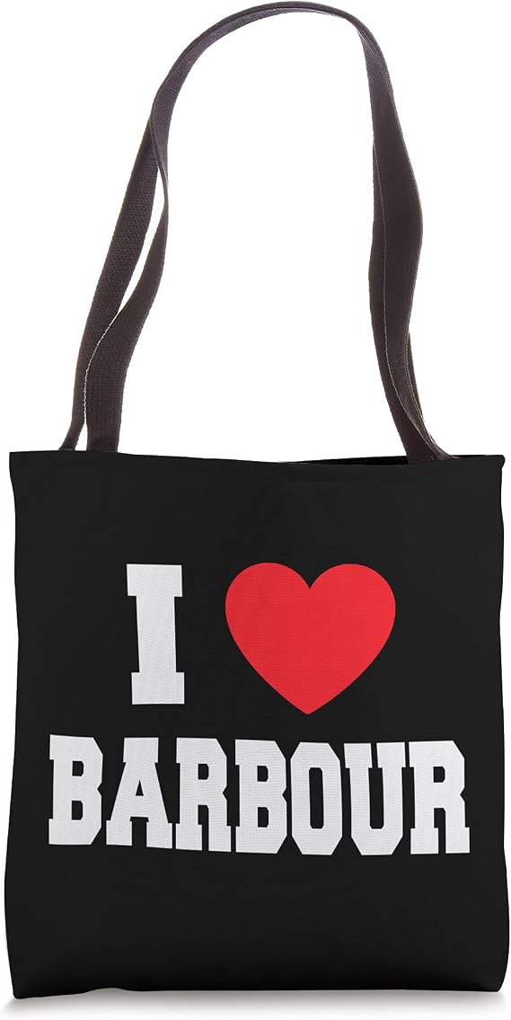 I Love Barbour Tote Bag