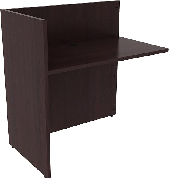 Lorell LLR18309 42 in. Laminate Contemporary Reception Desk Espresso