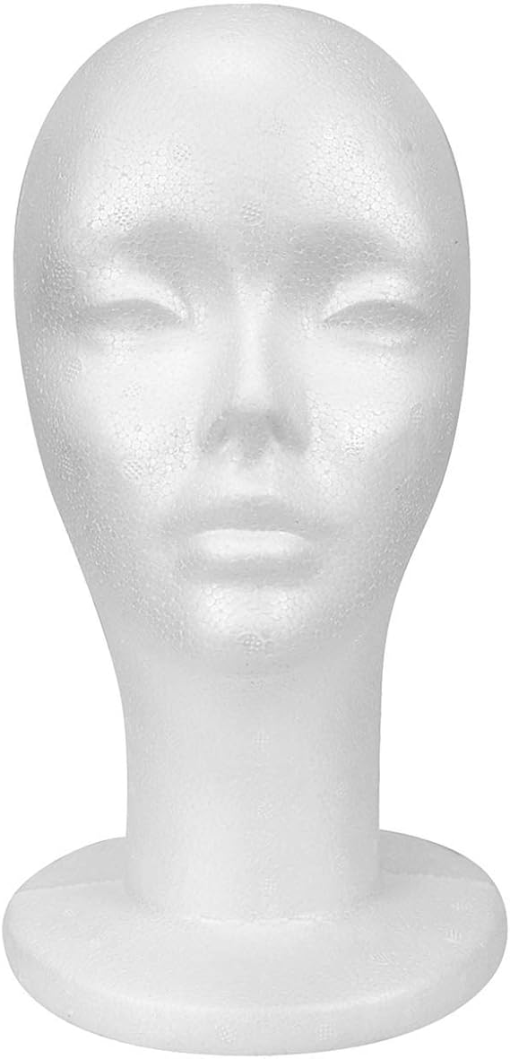 Studio Limited 11.4-Inch Styrofoam Mannequin Head - White