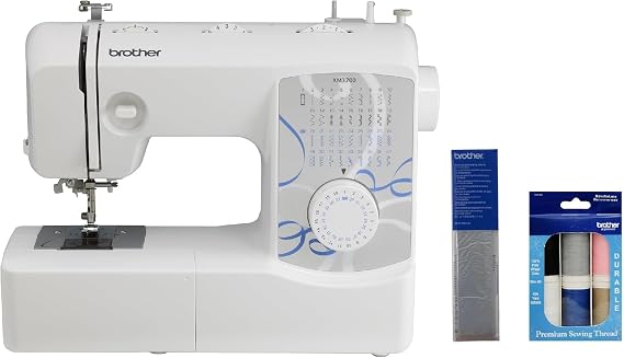 Brother XM3700 37-Stitch Free Arm Sewing Machine and SASEW6 6-Piece Premium Sewing Thread Pack, SA520 Water Soluble Stabilizer
