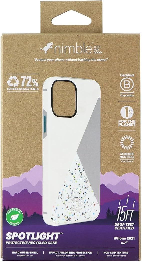 Nimble Spotlight Series Case for Apple iPhone 13 Pro Max - White/Teal/Multi