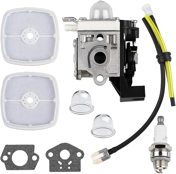 SRM225 PAS225 GT225 PE225 Carburetor Tune up kit for Echo SRM-225 PAS-225 GT-225 PE-225 A021001692 Weed-Eater String Trimmer Carburetor with Air Filter Fuel Line RB-K93 Carburator