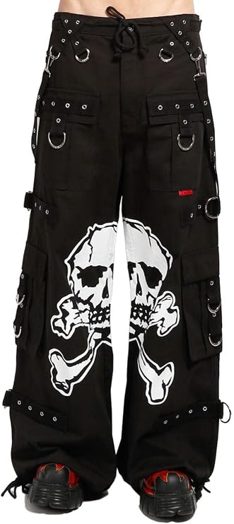 Tripp NYC Big Skull Pants [BLACK/WHITE]