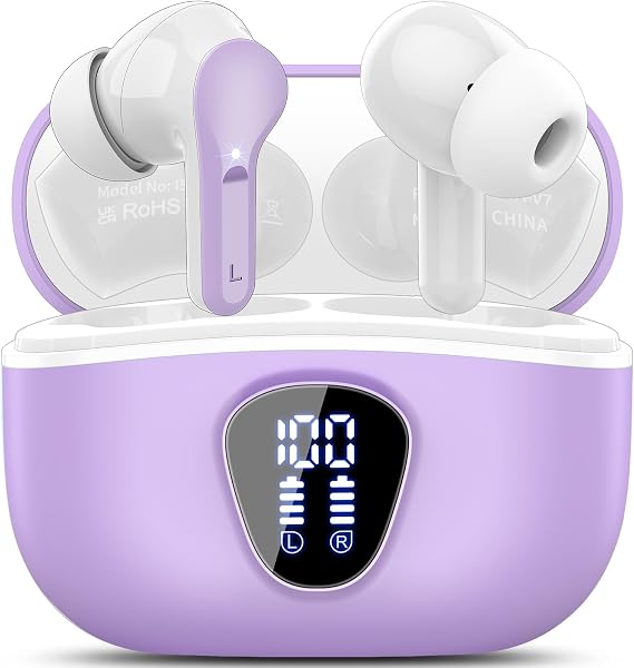 Wireless Earbuds, Bluetooth 5.4 Headphones HiFi Stereo, Bluetooth Earbuds