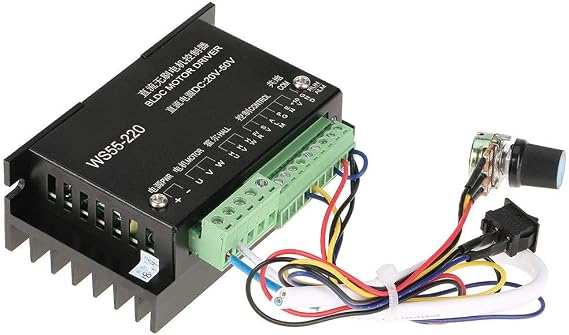 DC Motor Driver, CNC Brushless Motor Driver Controller WS55-220 DC48V 500V Motor Driver Controller BLDC Controller