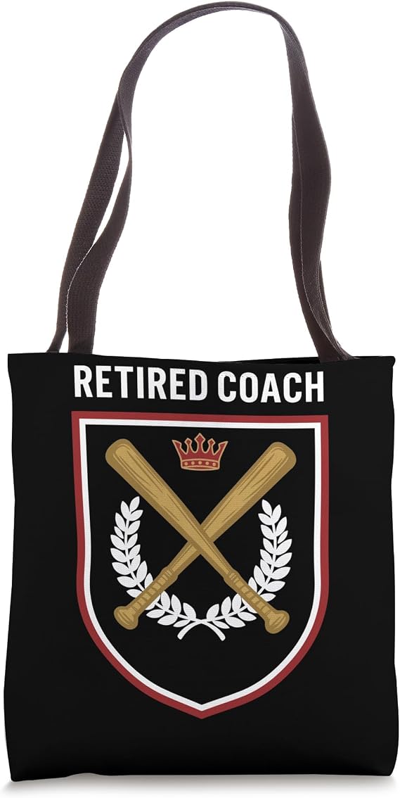 Retired Coach Baseball Crest Tote Bag