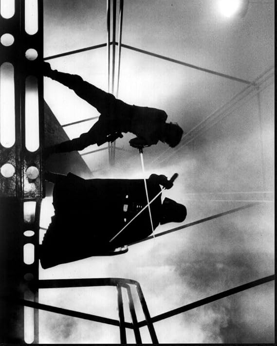 Posterazzi Mark Hamill And Darth Vader Fighting Silhouettes In Star Wars: Episode V - The Empire Strikes Back Black And White Photo Print (8 x 10) - Item # MVM58210