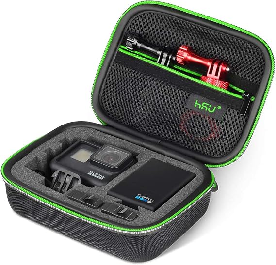 HSU Carrying Case for GoPro Camera and Accessories (Small Size Green)