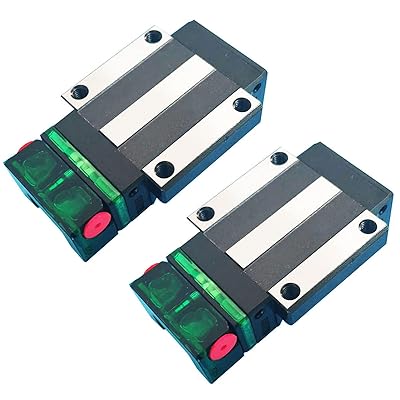 2pcs 15mm EG15 Flange Bearing Slider Block with 2pcs E2 Oil Box Self-Lubricating Slider Assembly for Guideway Rail as CNC Kit Part Replacement