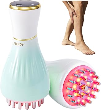 Leg Massager for Circulation and Pain Relief, Lymphatic Drainage & Varicose Veins Support - Calf, Foot & Knee Massager with SoothingPulse, Heat, Light & Vibration