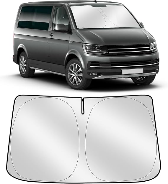 YGYQZ Sonnenschutz Auto Windschutzscheibe für VW Multivan, Faltbare Auto Sonnenschutz für Frontscheibe, Verstärkte Reflektierende Sonnenblende zum Blockieren von UV-Strahlen
