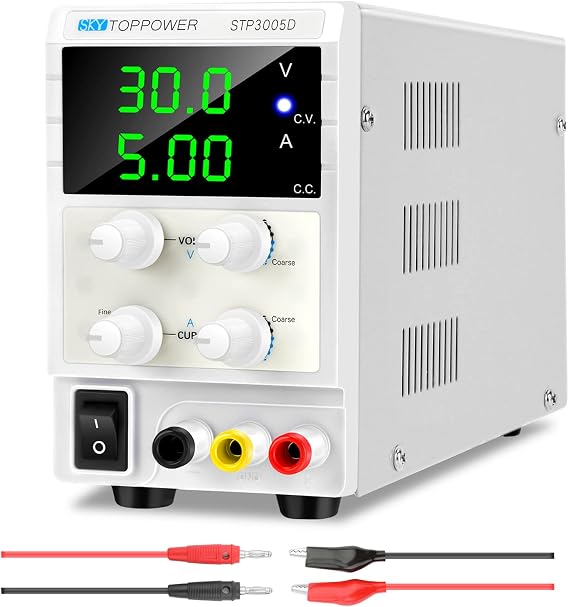STP3005D Stabilized Power Supply, Variable DC Lab Power Supply, 0-30V, 0-5A, 3-Digit Display Switching, Coarse Fine Adjustment