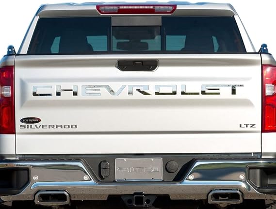Putco Chevrolet Tailgate Letters Kit - Stainless Steel - Cut Lettering - Fits Chevy Silverado 2019-2024