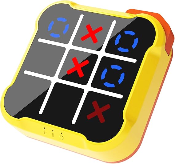 Handheld Electronic Tic Tac Toe Game - 3-in-1 Puzzle Game Console