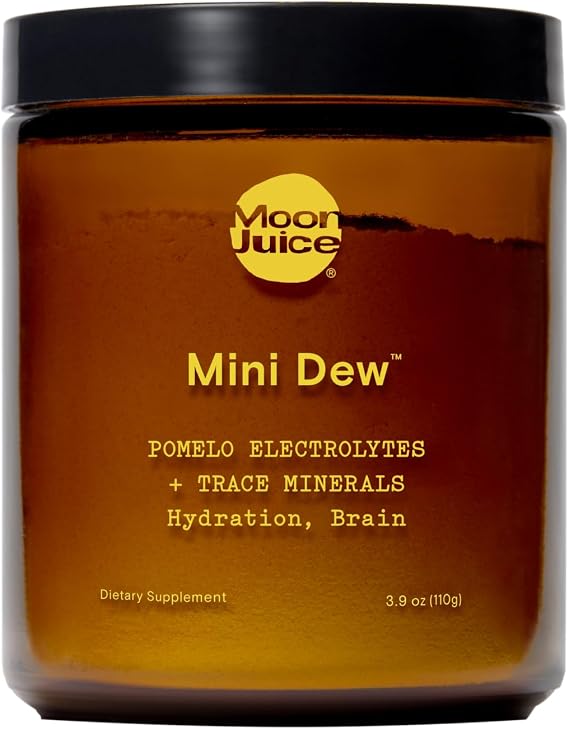 Moon Juice, Mini Dew Electrolytes Powder, Sugar-Free Hydration, Pomelo | Magnesium, calcium, potassium & pink salt minerals, brain support, 30 servings