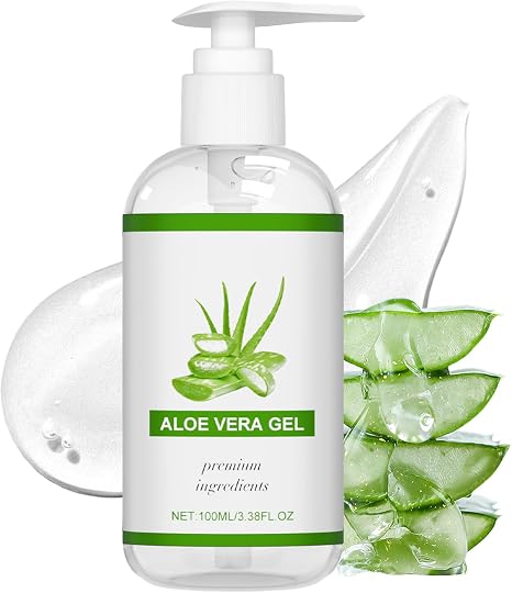 Aloe Vera Gel 100% Pure Aloe Vera Gel Organic for Face and Body Soothing After Sun for Dry Skin Soothing Nourishing Moisturising Cream Natural Aloe Cream with 100% Aloe Vera