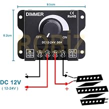 12V 24V 30A Led Sürücü Dimmer 360W 720W Led Sürücü Voltaj Ayarlı Ampul Şerit Işık Parlaklık Kontrol