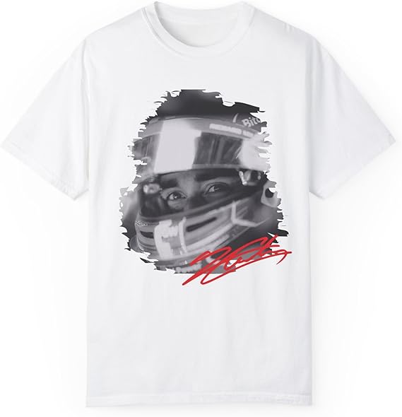 Charles Leclerc Portrait Unisex T-Shirt Helmet Graphic | Signature Racing Tee | Driver Tribute Apparel