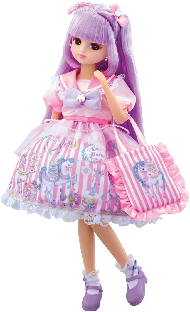 Takara Tomy Licca-chan Doll LD-14 Eco Cat Daisuki Rika-chan Changeable Clothes Pretend Play Toy for Ages 3 and Up