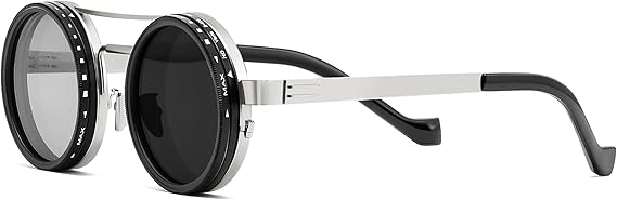 FEISEDY Adjustable Polarized Round Sunglasses Men Women UV400 TAC B1400