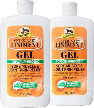 Absorbine Veterinary Liniment Gel Two 12-oz Squeeze Bottle