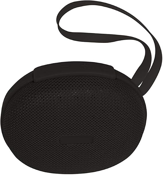 Excursion Pro Round Wireless Speaker, Hangtag, WrapAround Hand, Rubberized Design- Black