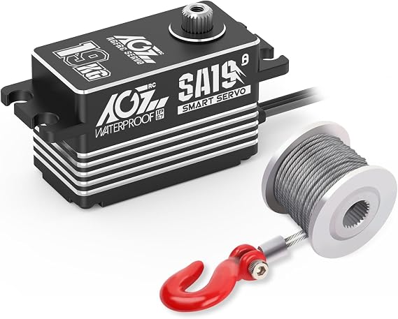AGFRC 19KG Waterproof Low Profile 1/10 Scale Winch Servo(SA19 Winch)
