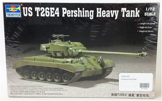Trumpeter 1/72 US T26E4 Pershing Tank, Heavy