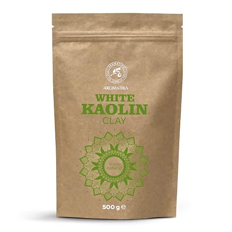 White Clay Powder - Kaolin 500 g - Kaolin White Clay - Kaolin Clay - Chemical-Free Face Cleansing - Cosmetic Clay for Natural Face Mask Peeling and Hair Care with Kaolin